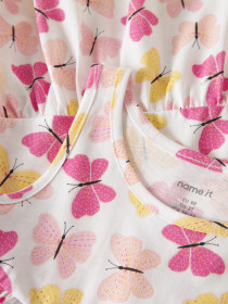 NAME IT Spencer Kjole Vigga Bright White Butterfly